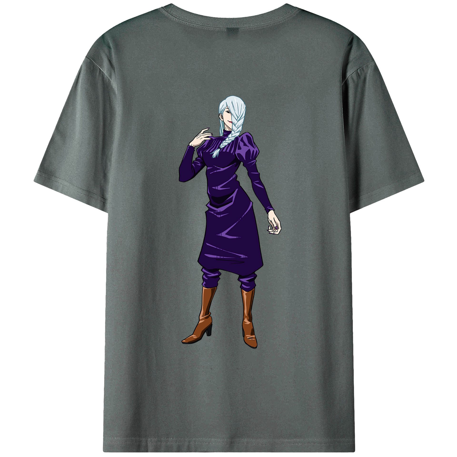 （画像用） 呪術廻戦 Jujutsu Kaisen 綿100％ メンズ半袖Tシャツ（バックプリント） 通気性